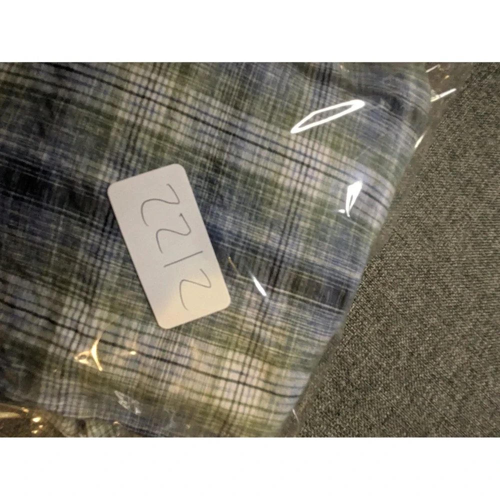 True Religion Button Up Shirt Mens Large Plaid Western Cowboy Collared L Tee